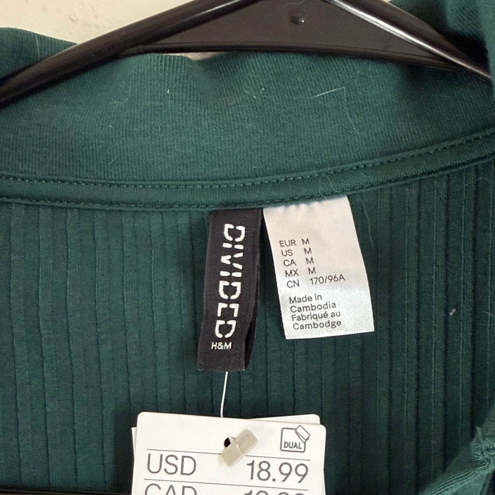 H&M Deep Green Ribbed Dress - Picture 2 of 2